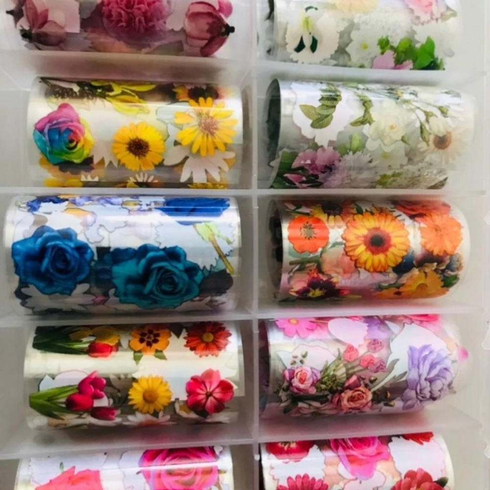 Foil tranfer flower
